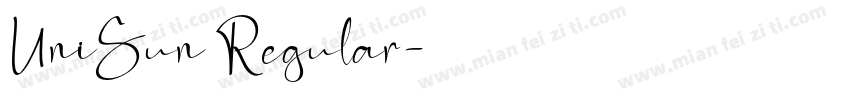 UniSun Regular字体转换